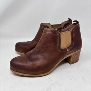 Brown Leather Ankle Boots